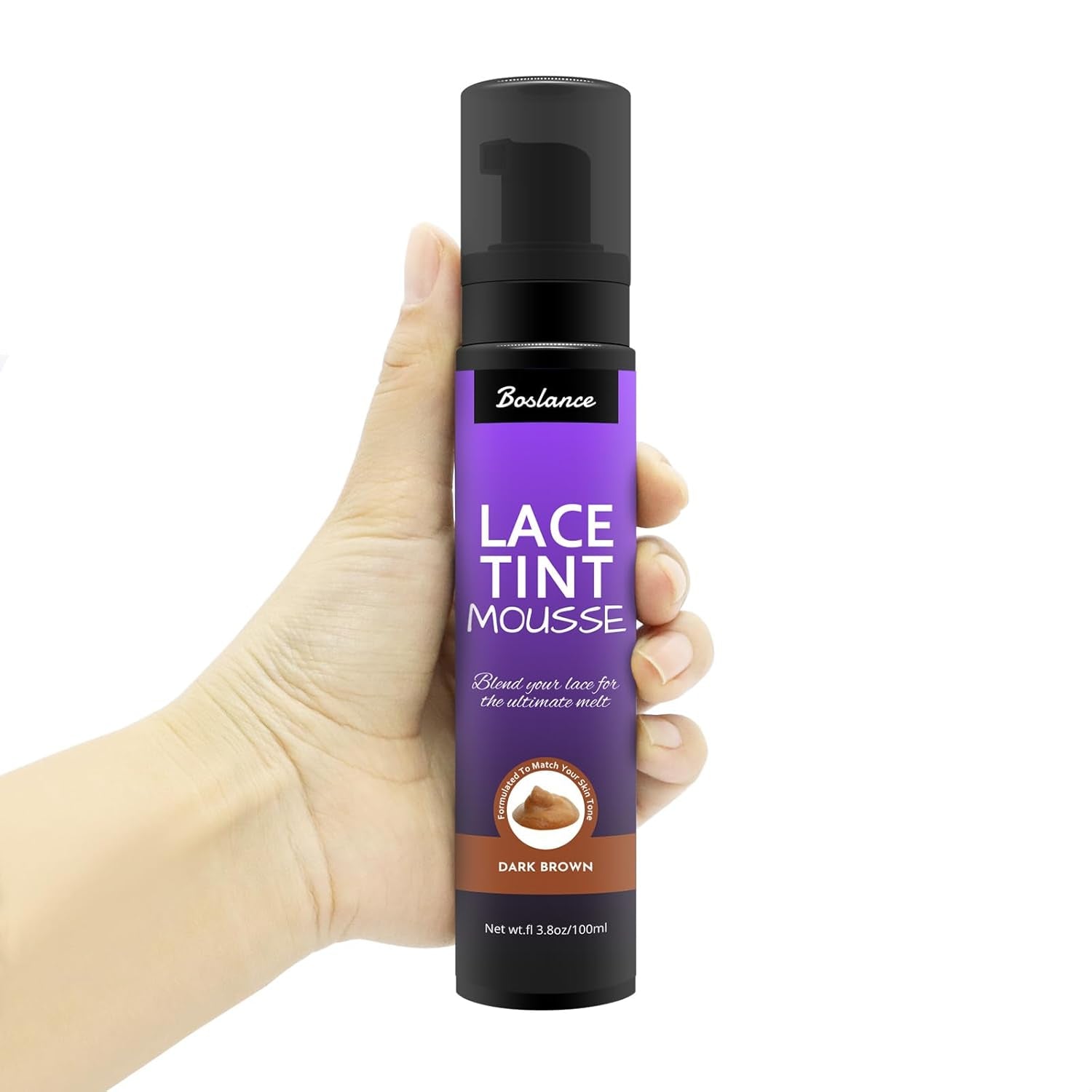 Lace Frontal Tint Mousse and Spray for Wigs - Hair Color Styling Foam and Mist, Brown