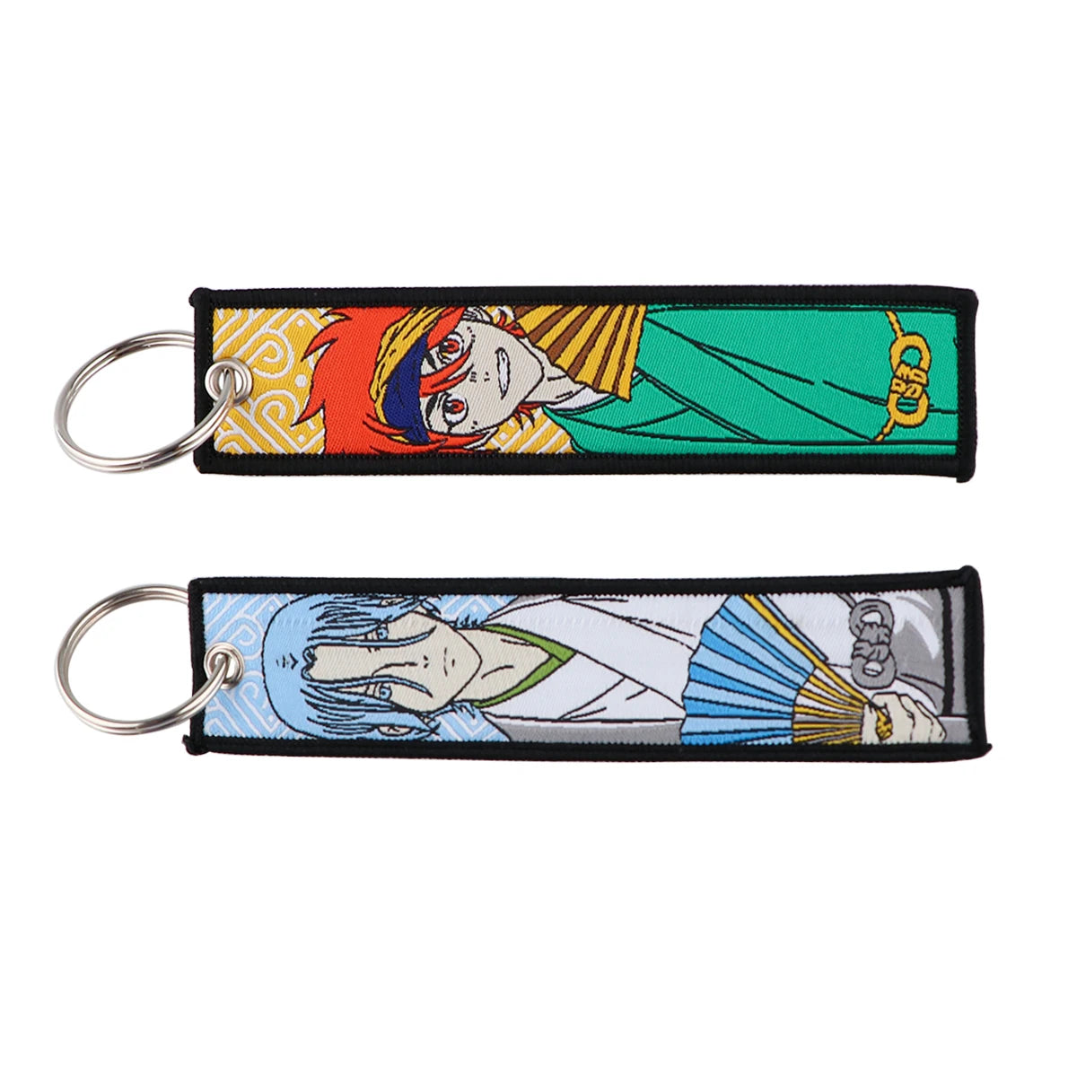 Japanese Anime Cool Embroidery Key Fobs Key Tag Motorcycles Cars Backpack Chaveiro Keychain for Friends Fashion Key Ring Gifts