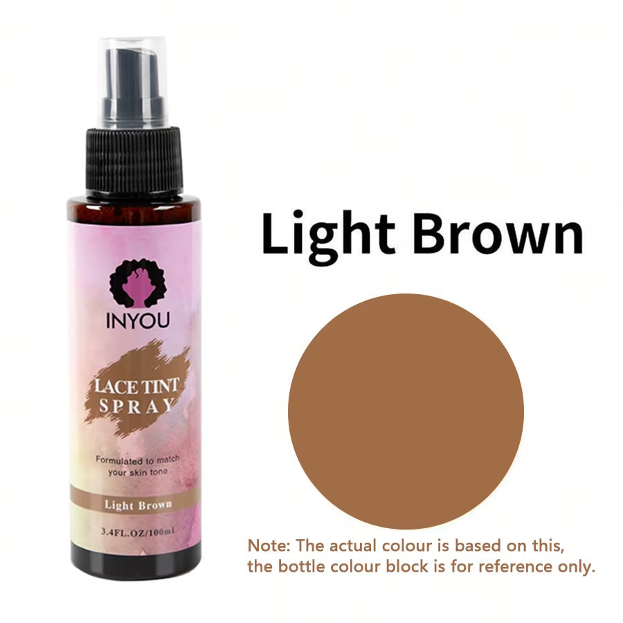 Lace Tint Spray for Wigs,Waterproof Lace Tint Melting Mousse Spray Concealer for Lace Closure Front Wigs Toupees Edge Control La