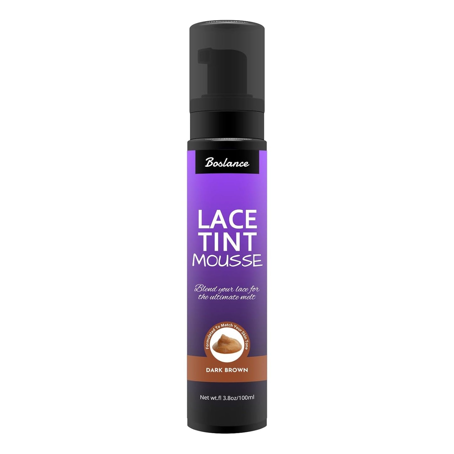 Lace Frontal Tint Mousse and Spray for Wigs - Hair Color Styling Foam and Mist, Brown