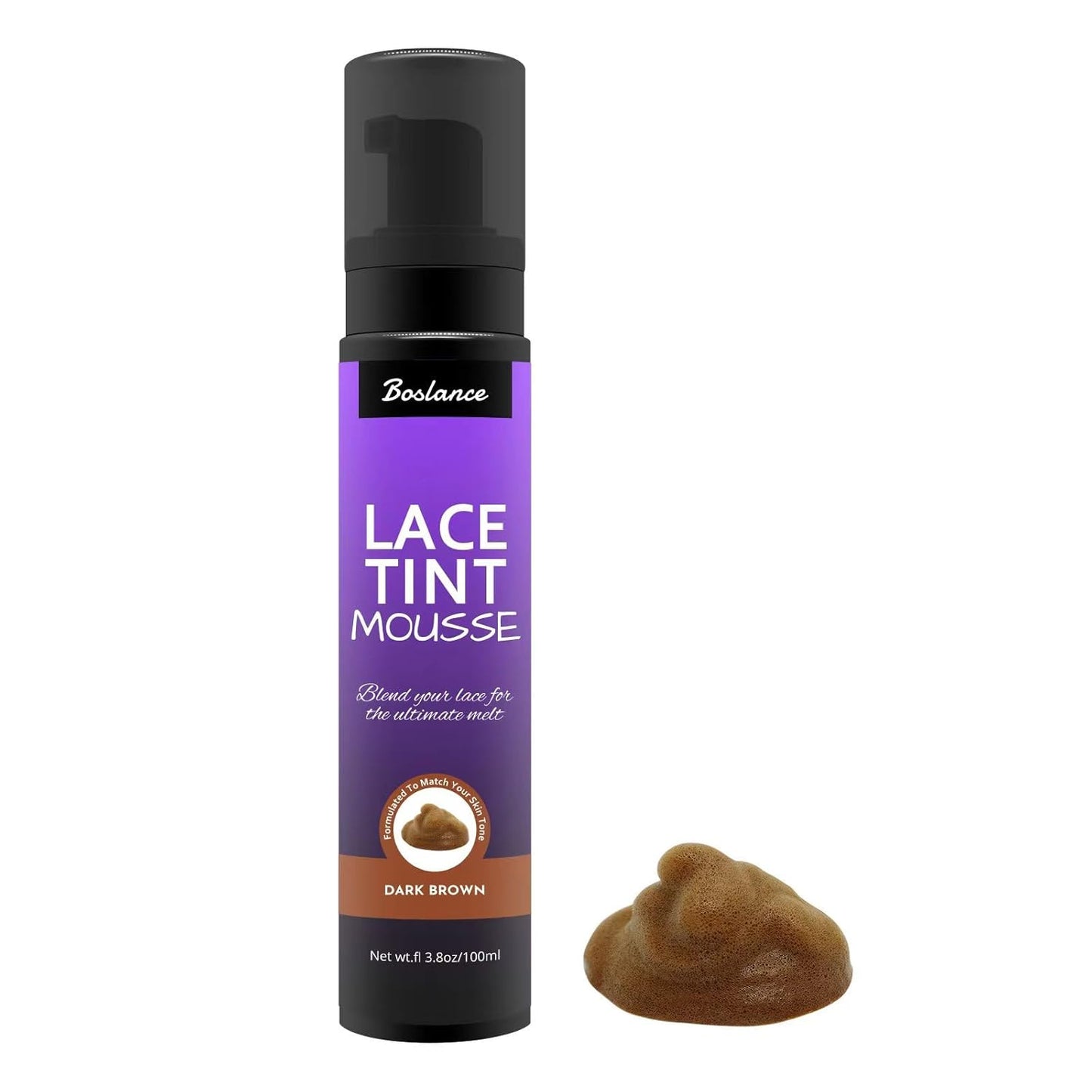 Lace Frontal Tint Mousse and Spray for Wigs - Hair Color Styling Foam and Mist, Brown