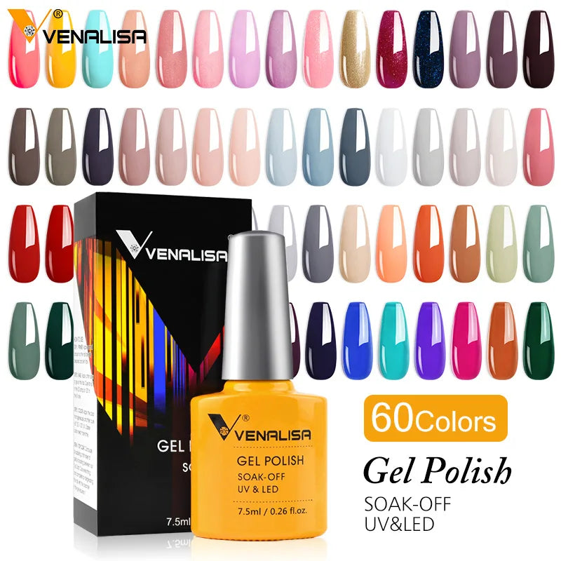 Luxury Color Nail Gel Venalisa Gel Nail Polish Lacquer Soak Off UV LED Long Lasting Nail Gel Varnish Good Price Super Gel Polish