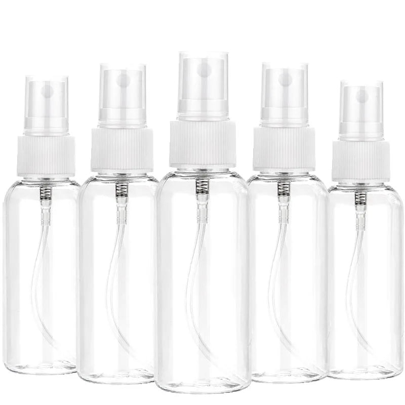 3/5/10pcs Refillable 10ml 30ml 50ml 60ml 100ml Clear PET Plastic Portable Spray Bottle Empty Perfume Container