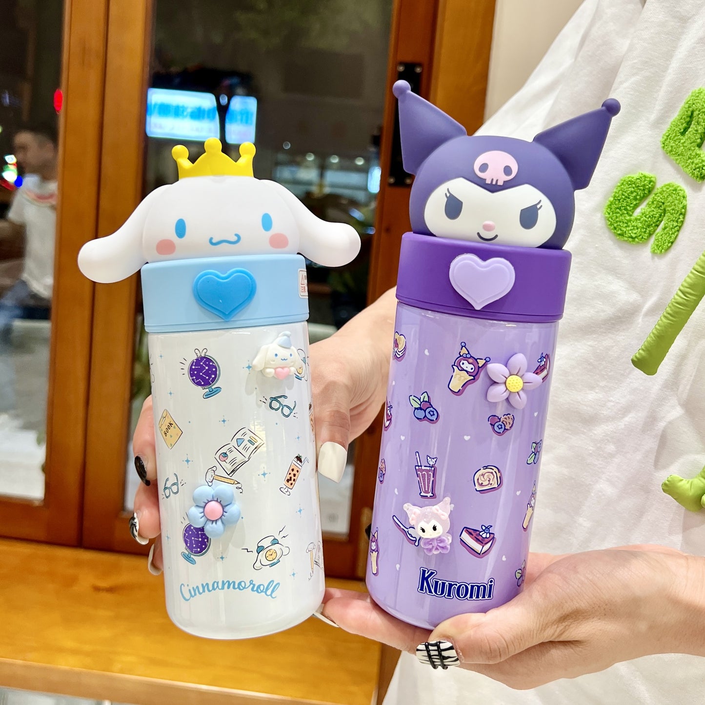 350ml Sanrio Hello Kitty Stainless Steel 316 Thermos Kawaii Kuromi Cinnamoroll Melody Kids Vacuum Flask Water Bottle Tumbler