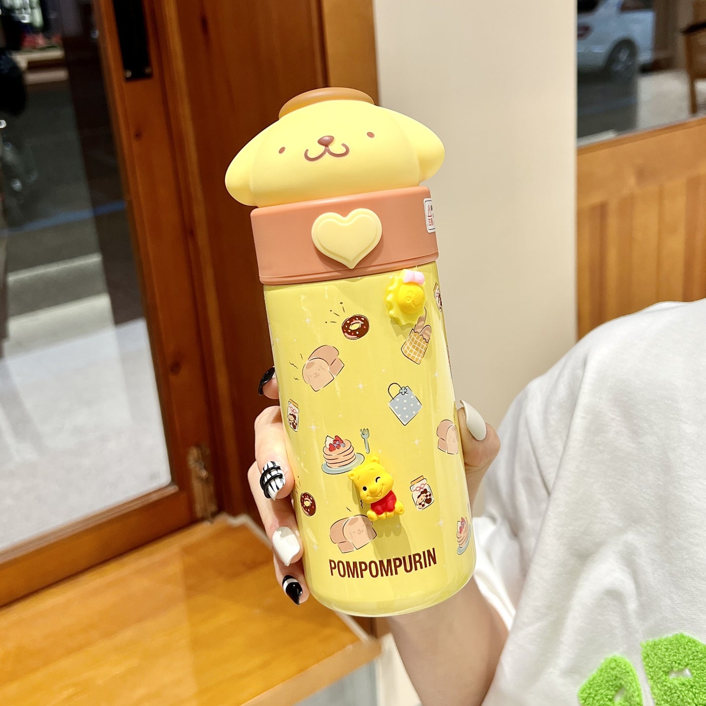 350ml Sanrio Hello Kitty Stainless Steel 316 Thermos Kawaii Kuromi Cinnamoroll Melody Kids Vacuum Flask Water Bottle Tumbler