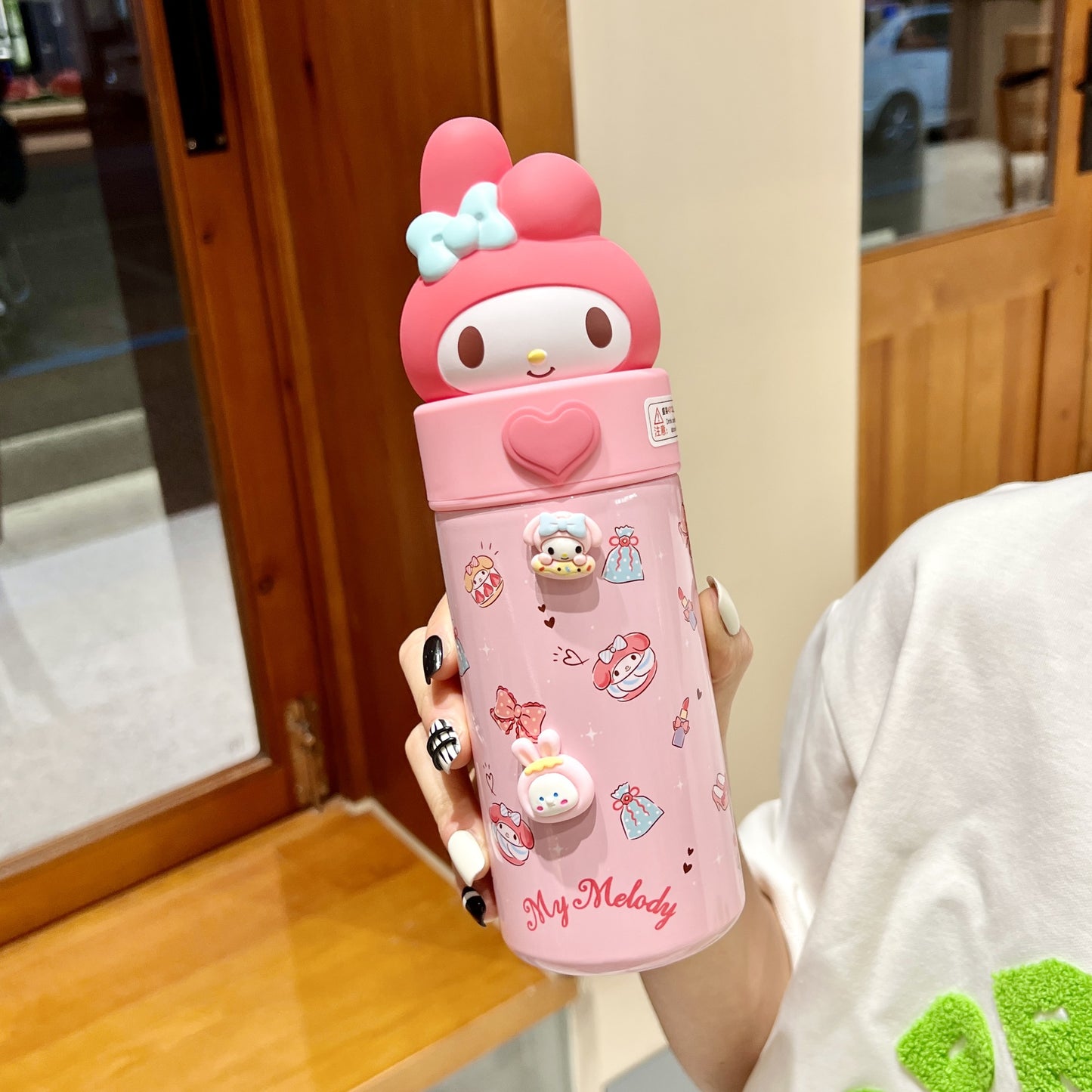 350ml Sanrio Hello Kitty Stainless Steel 316 Thermos Kawaii Kuromi Cinnamoroll Melody Kids Vacuum Flask Water Bottle Tumbler