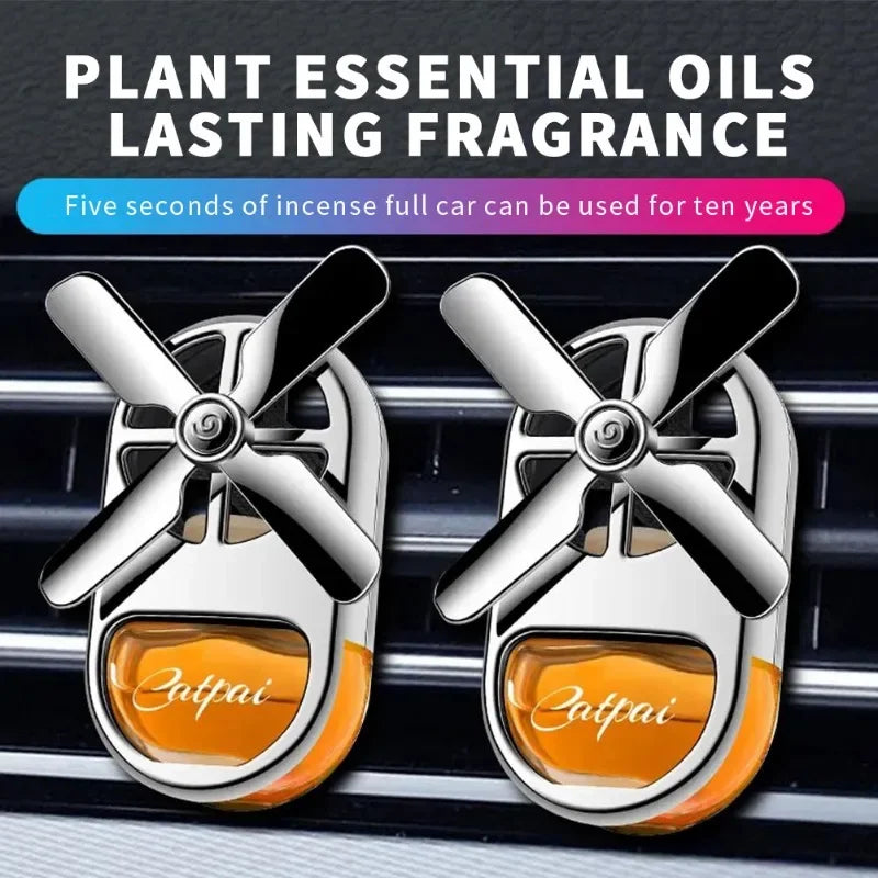 Car Aromatherapy Air Freshener Rotating Propeller Vent Fragrance Aromatherapy Creative Mini Perfume Decoration Accessories New