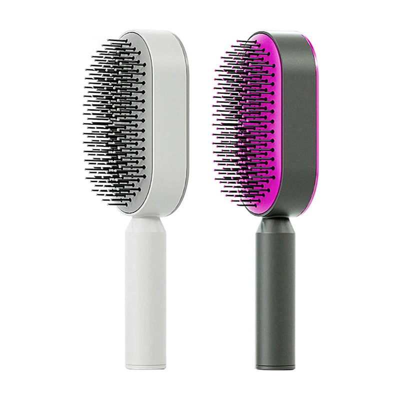 Massage Comb Hair Brush Air Cushion One-Key Self Cleaning Hair Comb Professional Detangling Scalp Air Bag Combs For Hair