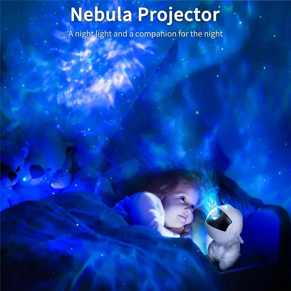 Astronaut Light Projector with Nebula Galaxy Projector Night Light Star Projector for Home Decorative Bedroom Children Kids Gift