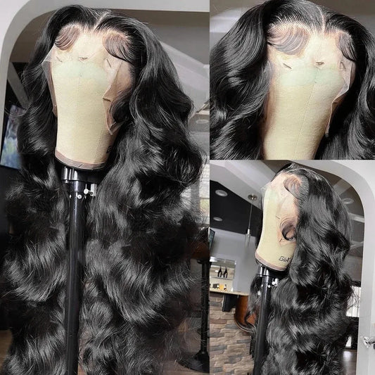 13x6 Body Wave Lace Front Wigs Human Hair 200% Density 13x4 Loose Wave Frontal Wig Pre Plucked HD Transparent Human Hair Remy