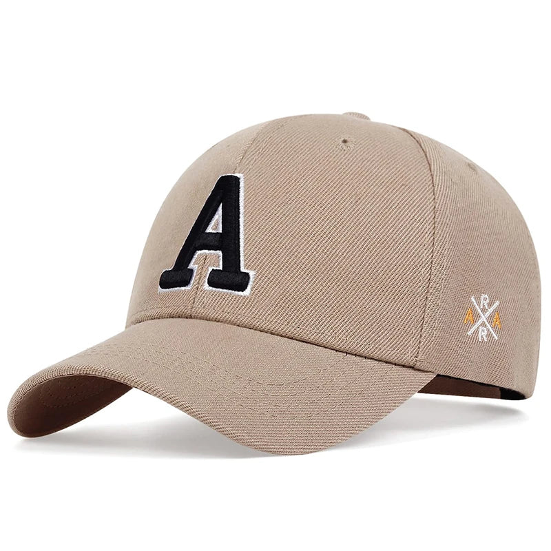 Unisex A Letter Side Ar Embroidery Baseball Caps Spring and Autumn Outdoor Adjustable Casual Hats Sunscreen Hat