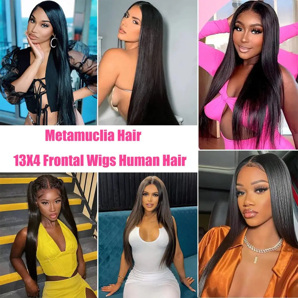 High 300 Density Straight 13x4 13x6 Hd Lace Frontal Human Hair Wig Brazilian 34 36 Inch Full Lace Front Human Hair Wigs