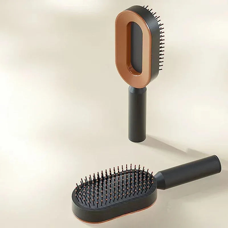 Massage Comb Hair Brush Self Cleaning Hair Brush For Women One-key Quick Hair Comb 3D Air Cushion Hair Styling Tools Combs