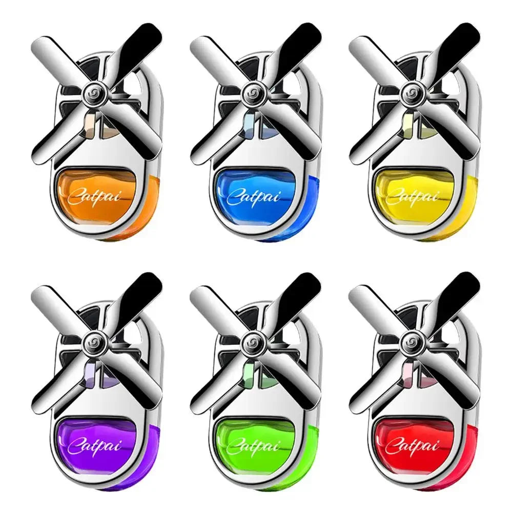 Car Aromatherapy Air Freshener Rotating Propeller Vent Fragrance Aromatherapy Creative Mini Perfume Decoration Accessories New