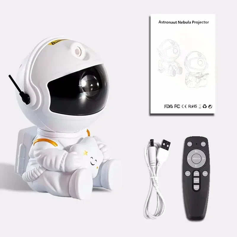 Star Projector Galaxy Night Light Astronaut Space Projector Starry Nebula Ceiling LED Lamp for Bedroom Home Decorative Kids Gift