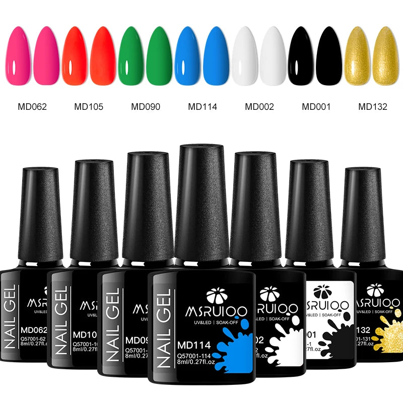 7pc Nail Gel Polish Set DIY Nail Art Design All For Decoration Soak Off UV Gel Long Lasting Manicure Painting Gel Vernis Kits