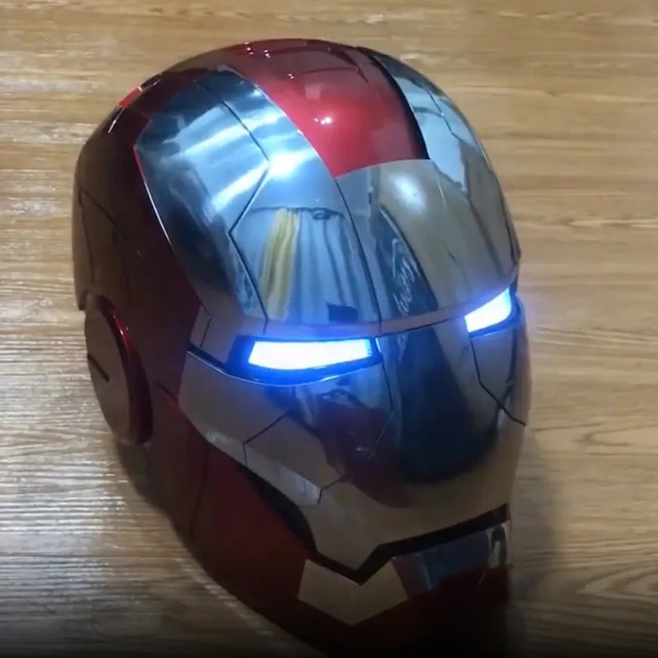 New AutoKing 1:1 Mk5 Iron Man Helmet Cosplay Voice Control Eyes with Light Model Toys for Adult Electric Wearable Christmas Gift