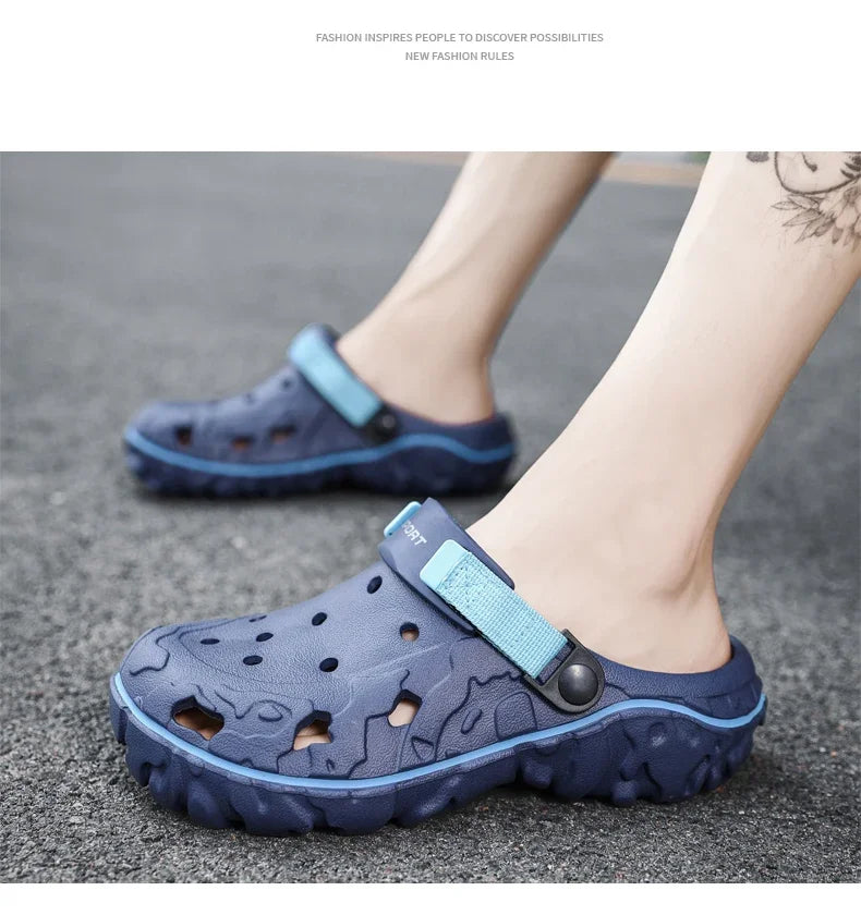 Damping Platform Slippers Training Luxury Sandals 2024 Elegance Shoes Men's Net Men's Clogs Non-Leather Casual Tennis Moncassin