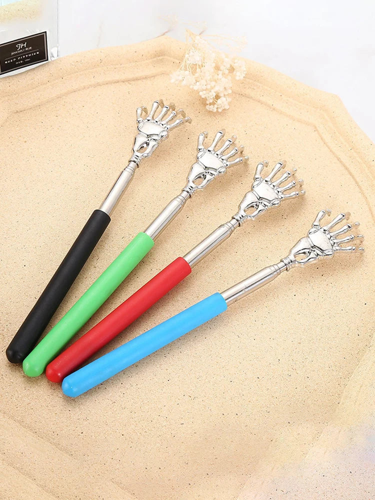 Stainless Steel Back Scratcher Telescopic Scratching Massager Extendable Itch Old Man Happy Health Products Hackle Handicrafts