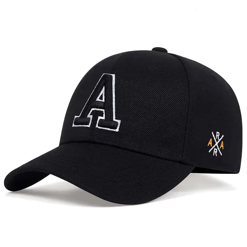 Unisex A Letter Side Ar Embroidery Baseball Caps Spring and Autumn Outdoor Adjustable Casual Hats Sunscreen Hat