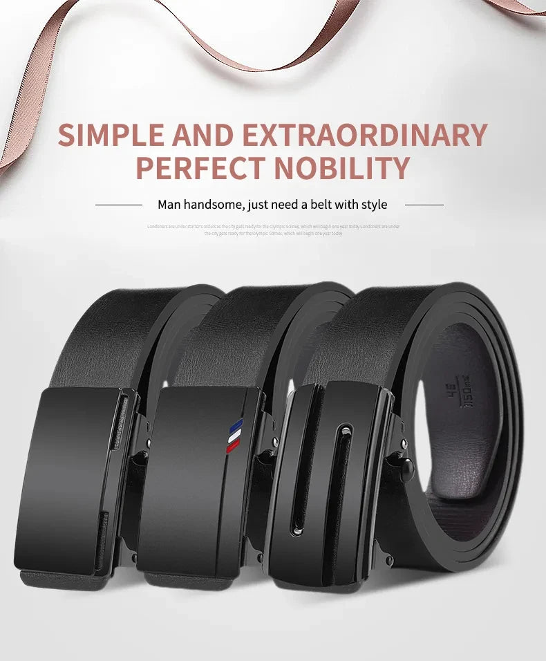 New Product Belt MEN'S High Quality Toothless Automatic Buckle Casual Men Belt MEN'S Business Fashion Belt