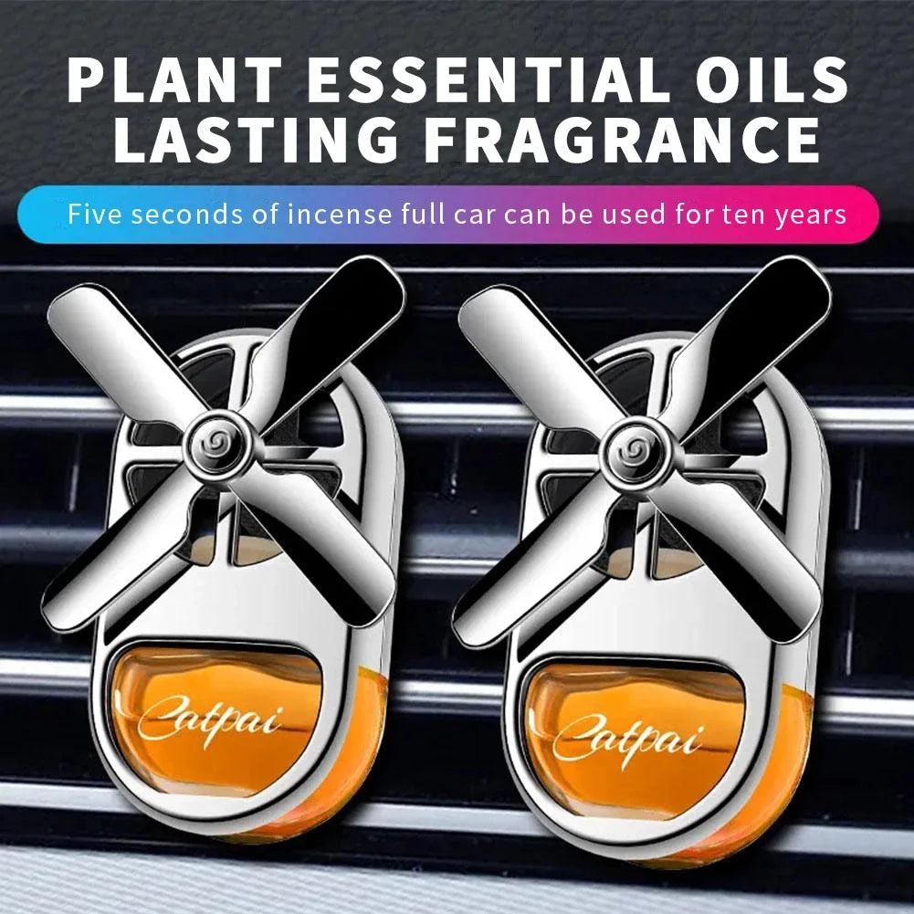 Car Aromatherapy Air Freshener Rotating Propeller Vent Fragrance Aromatherapy Creative Mini Perfume Decoration Accessories New