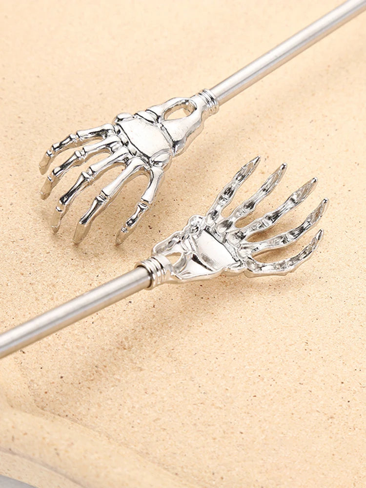 Stainless Steel Back Scratcher Telescopic Scratching Massager Extendable Itch Old Man Happy Health Products Hackle Handicrafts