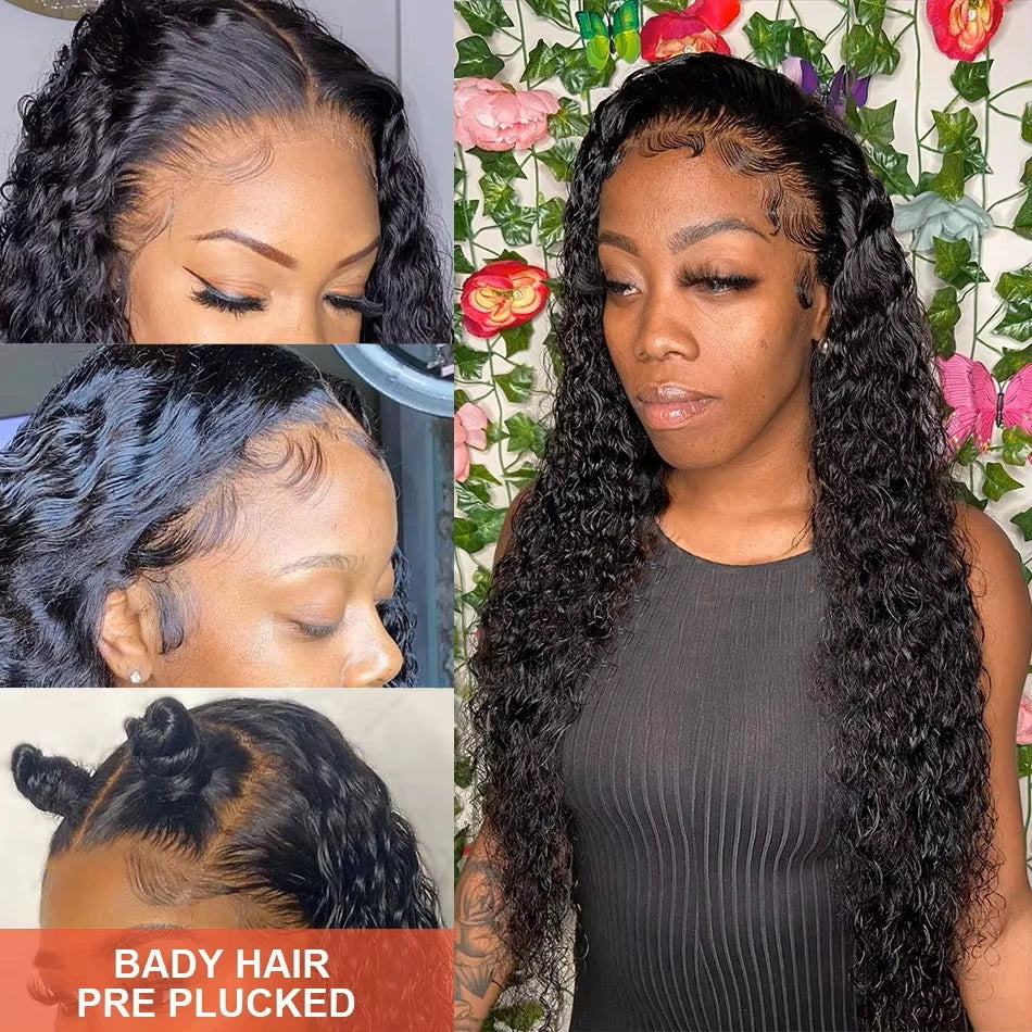 30 40 Inch Deep Wave Lace Front Wigs 13x6 Hd Lace Frontal Wig 13x4 Pre Plucked Wet And Wavy Brazilian Human Hair Wigs For Women