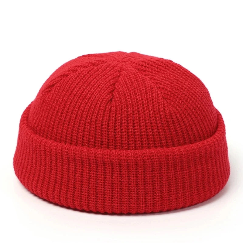 Knitted Hat for Men & Women Caps Wool Fashion Simple Warm Skullies Beanies Solid Autumn Winter Beanie Cap Trendy Style