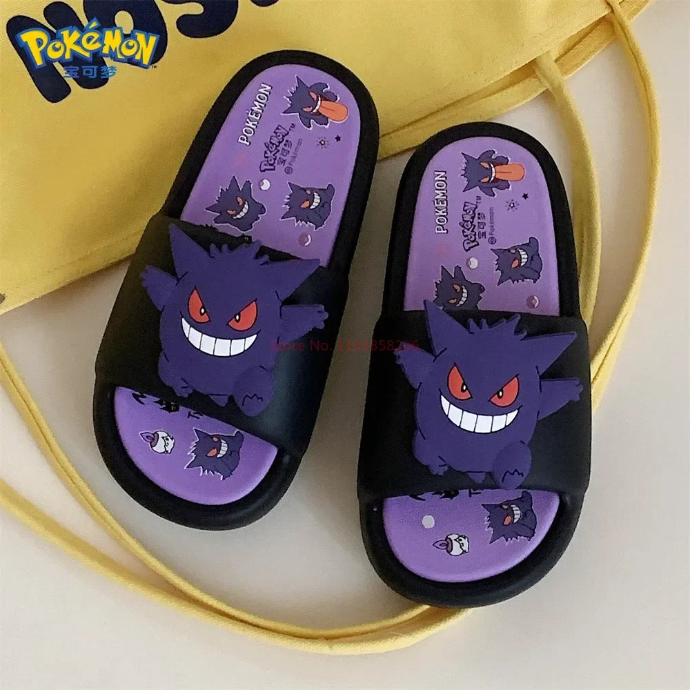 Pokemon Gengar Anime Peripheral Slippers For Men And Women Trendy And Cool Internet Infrared Anti Slip Eva Couple Slipper Gift