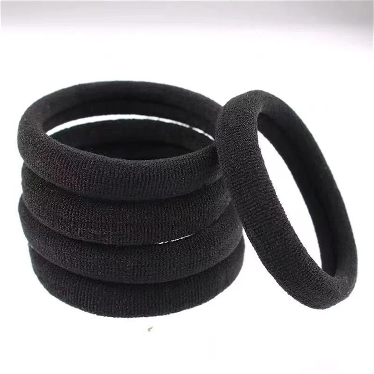 50-1000pcs Black Hair Ties Elastic Hair Bands Decorative Hair Accessories Set Holiday Gift For Girls Kids hair bands for girls