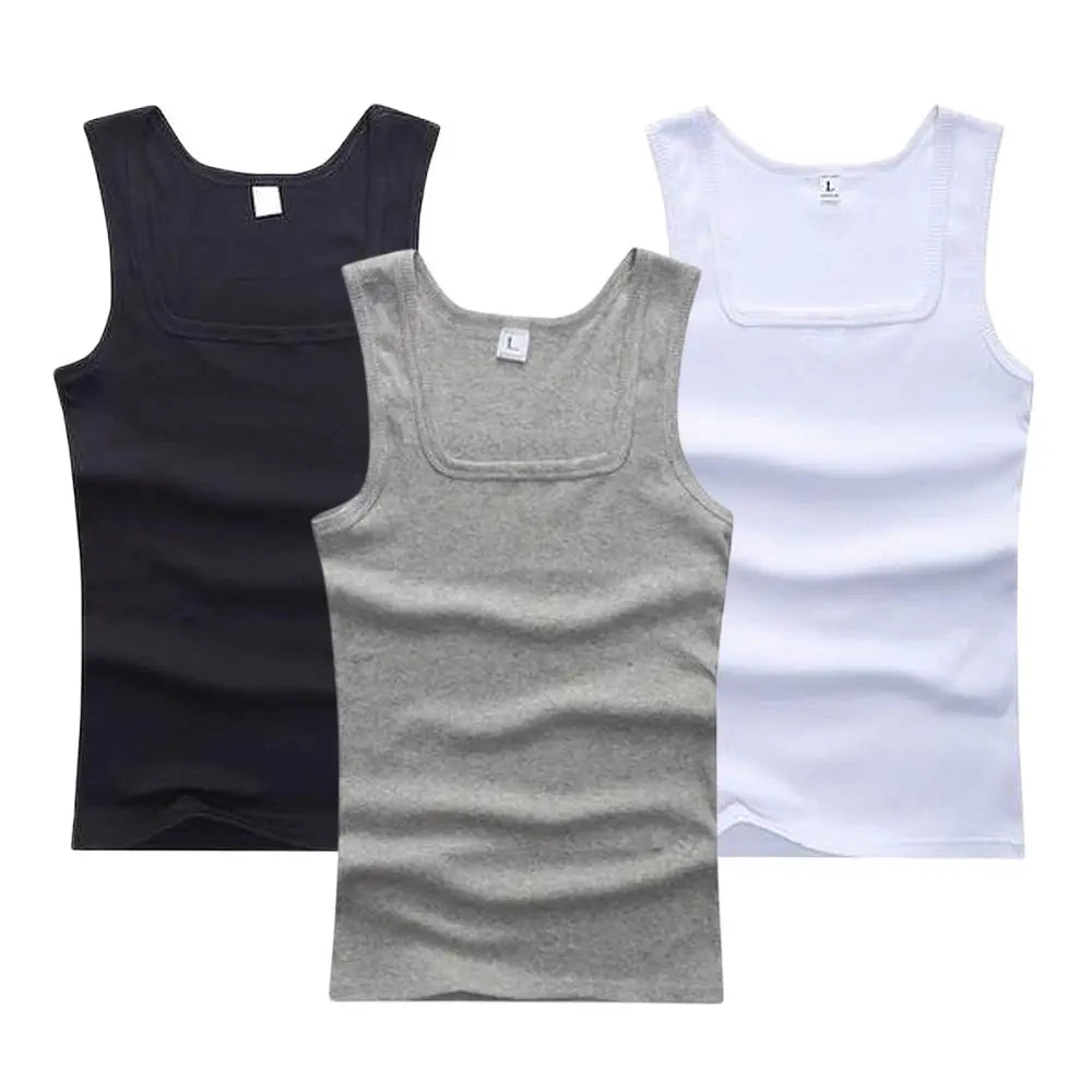 Hot Sale Summer Male clothes Women Basic Elastic tank top Pure Cotton Sleeveless Men's t-shirt Bodybuilding Fitness T-shirt