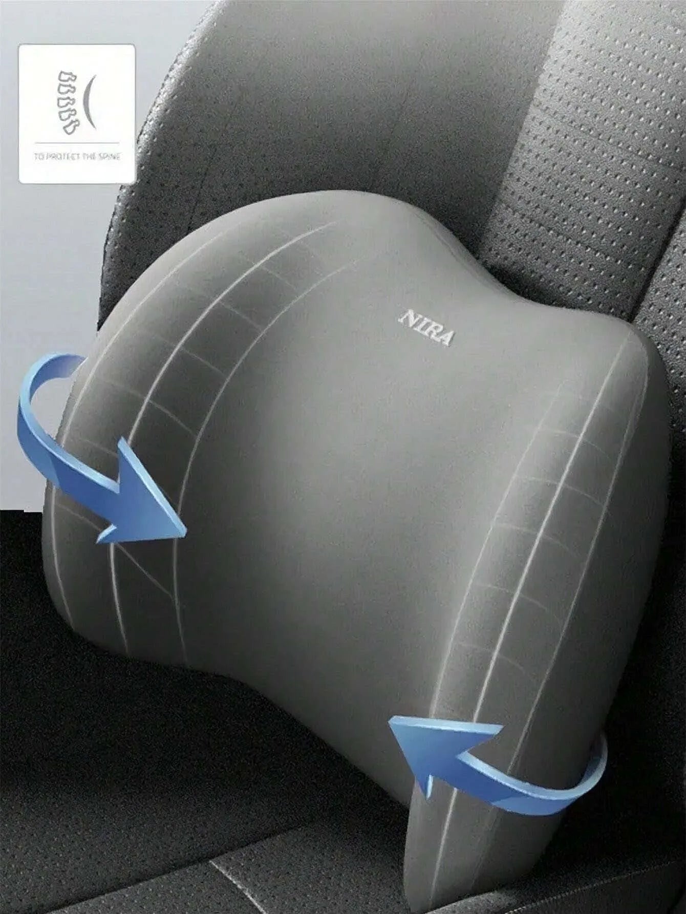 Car Headrest, Lumbar Support, Shoulder Pillow, Car Pillow, Memory Cotton Waist Backrest Cushion, Household Automotive Products