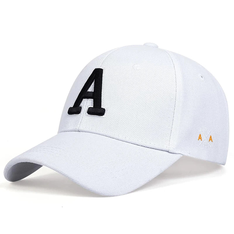 Unisex A Letter Side Ar Embroidery Baseball Caps Spring and Autumn Outdoor Adjustable Casual Hats Sunscreen Hat