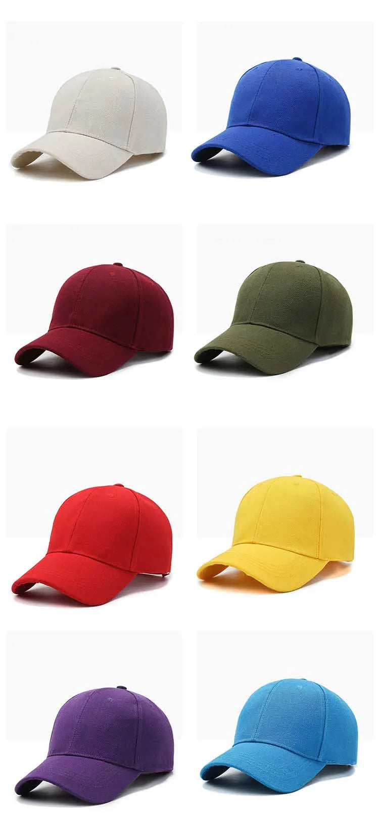 Unisex Cap Casual Plain Baseball Cap Adjustable Snapback Hats For Women Men Hip Hop Cap Street Dad Hat