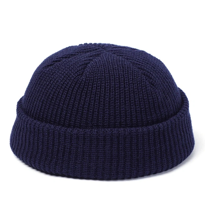 Knitted Hat for Men & Women Caps Wool Fashion Simple Warm Skullies Beanies Solid Autumn Winter Beanie Cap Trendy Style