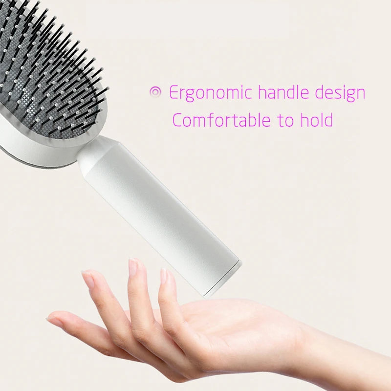 Massage Comb Hair Brush Air Cushion One-Key Self Cleaning Hair Comb Professional Detangling Scalp Air Bag Combs For Hair