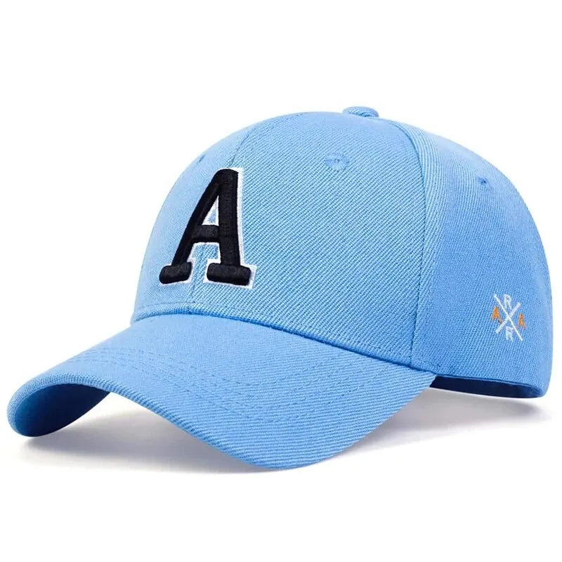 Unisex A Letter Side Ar Embroidery Baseball Caps Spring and Autumn Outdoor Adjustable Casual Hats Sunscreen Hat