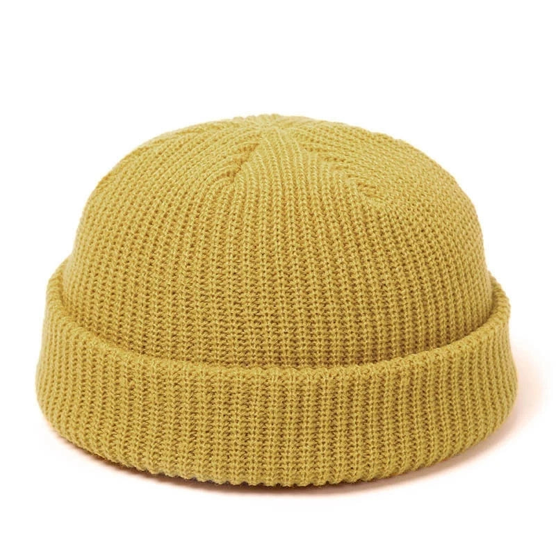 Knitted Hat for Men & Women Caps Wool Fashion Simple Warm Skullies Beanies Solid Autumn Winter Beanie Cap Trendy Style