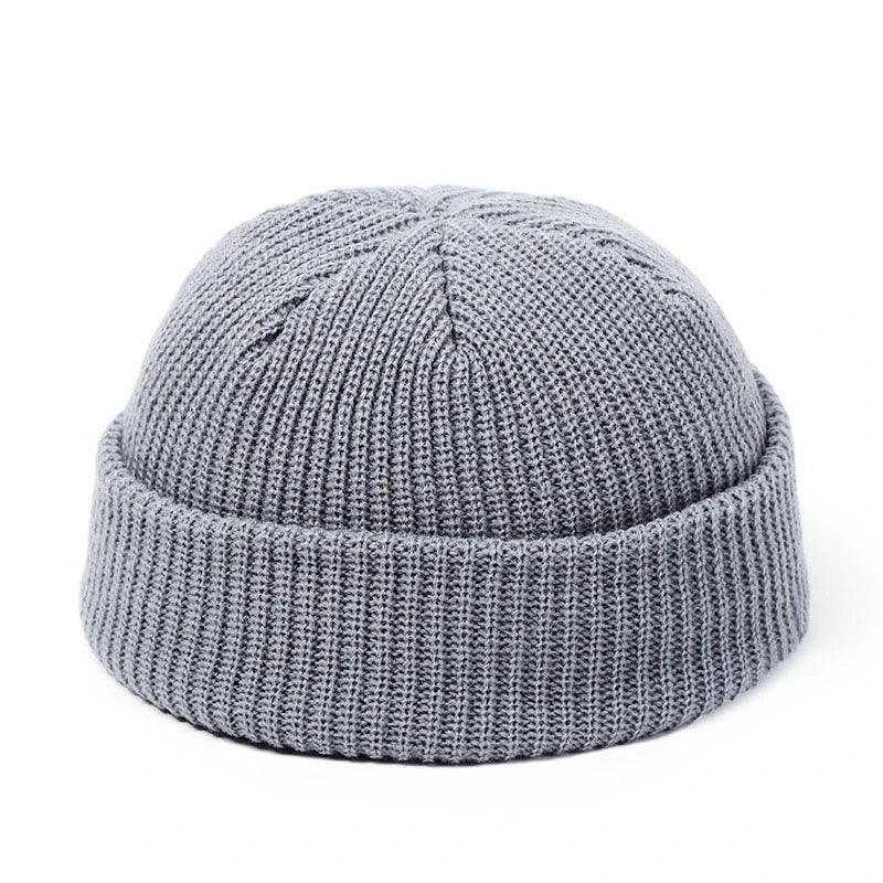 Knitted Hat for Men & Women Caps Wool Fashion Simple Warm Skullies Beanies Solid Autumn Winter Beanie Cap Trendy Style