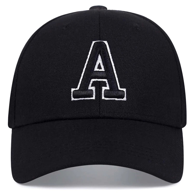 Unisex A Letter Side Ar Embroidery Baseball Caps Spring and Autumn Outdoor Adjustable Casual Hats Sunscreen Hat