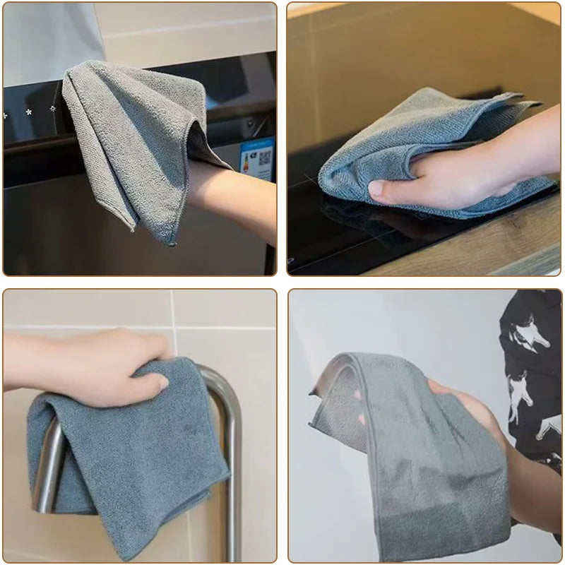 2/6/12/20PCS Microfiber Cleaning Cloth Absorbent Towel for Wash Car Housework Clean Kitchen Cleaning Rags Household Clean Tools