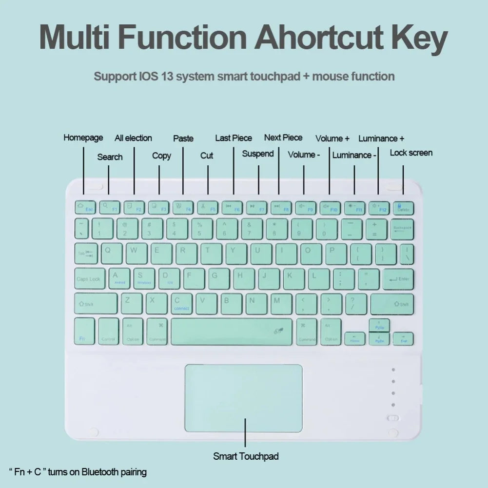 Detachable Trackpad Keyboard Case for Lenovo Tab M11 11 2024 for Lenovo Xiaoxin Pad 11 Inch 2024 Bluetooth Keyboard Flip Cover