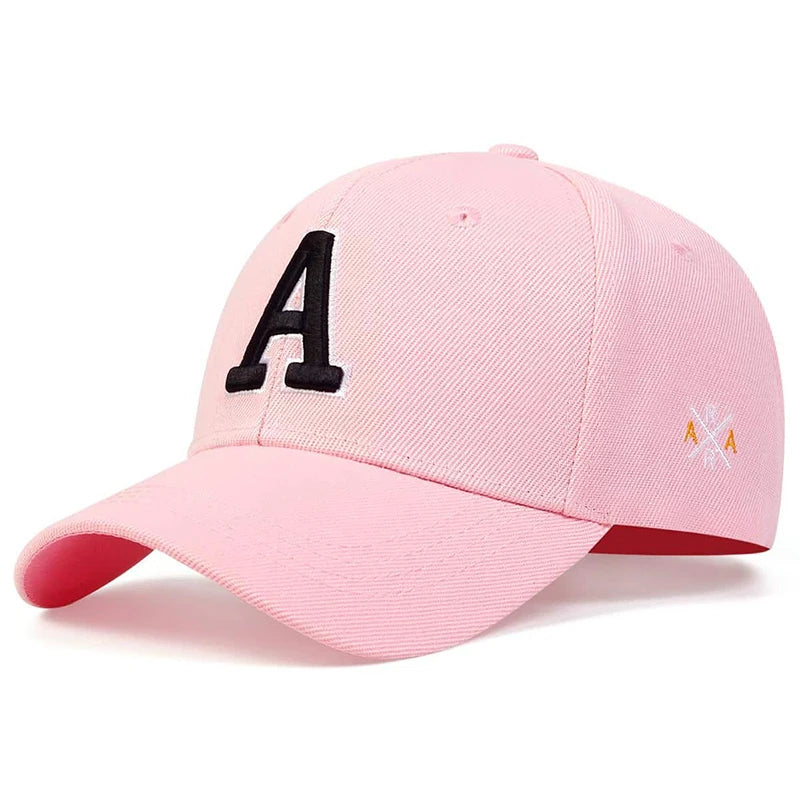 Unisex A Letter Side Ar Embroidery Baseball Caps Spring and Autumn Outdoor Adjustable Casual Hats Sunscreen Hat