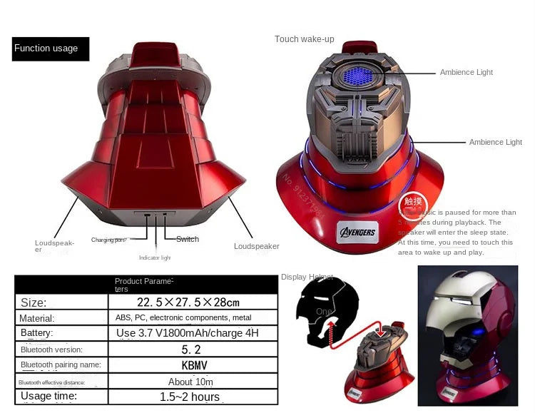 New AutoKing 1:1 Mk5 Iron Man Helmet Cosplay Voice Control Eyes with Light Model Toys for Adult Electric Wearable Christmas Gift