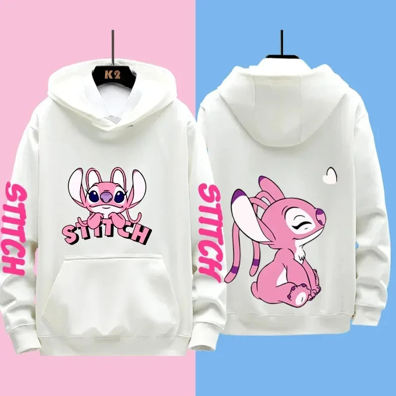 Miniso Funny Anime Autum Winter Men Women Hoodie Children Clothe Kid Girl Boy Lilo and Stitch Sweatshirt Manga Hoody Baby Casual