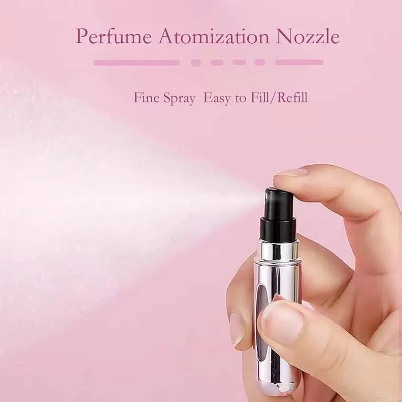 5ml Perfume Atomizer Portable Liquid Container Cosmetics Traveling Mini Aluminum Sprayer Alcochol Empty Refillable Bottle