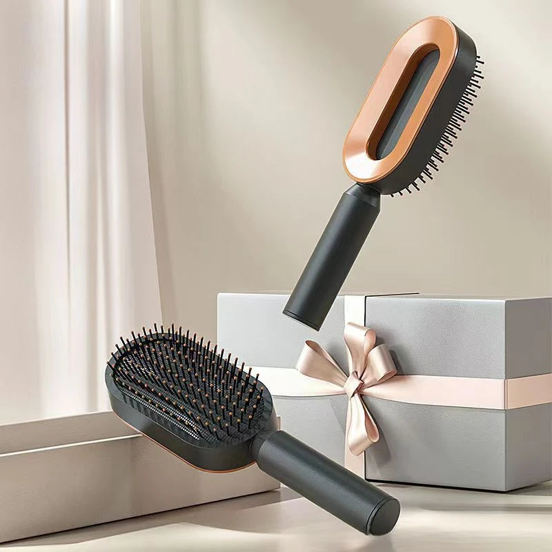 Massage Comb Hair Brush Self Cleaning Hair Brush for Women One-Key Quick Hair Comb 3D Air Cushion Hair Styling Tools Airbag Comb