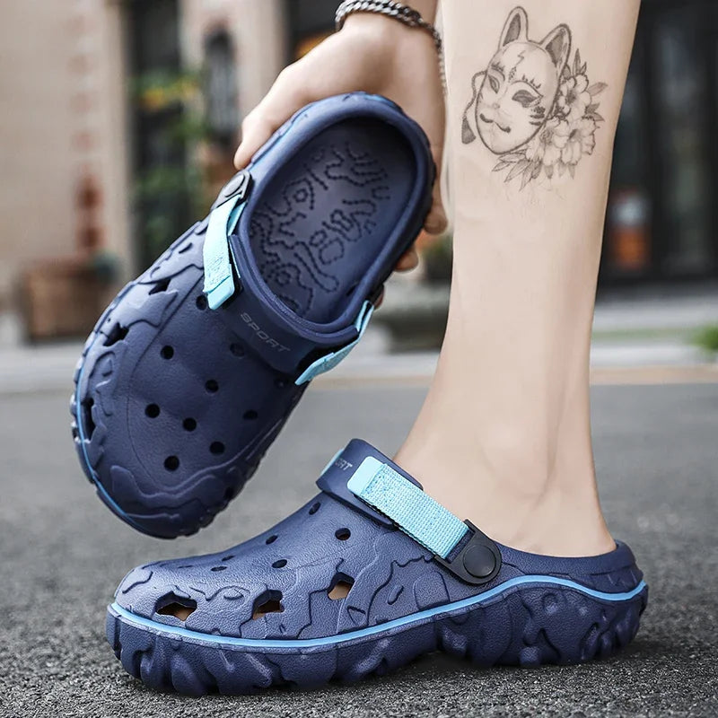 Damping Platform Slippers Training Luxury Sandals 2024 Elegance Shoes Men's Net Men's Clogs Non-Leather Casual Tennis Moncassin