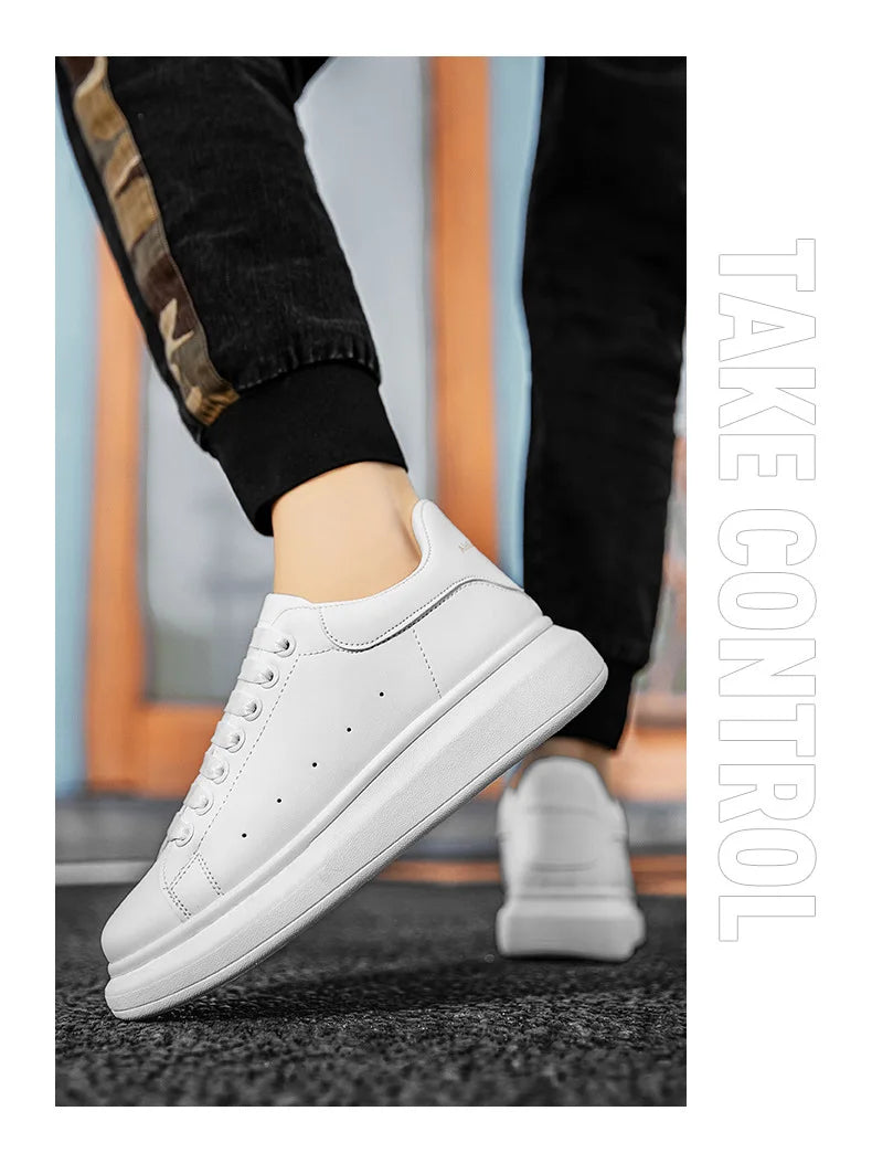 Tenis Male Lace Up Solid Color  Casual Sneaker Platform Women Heighten Sports Shoes Man Non-slip Board Shoes New Couple Sneakers